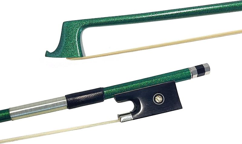 Photo 1 of 
LIEKE Carbon Fiber Violin Bow 3/4 size lightweight Fiddle Bow (3/4 size, Green)