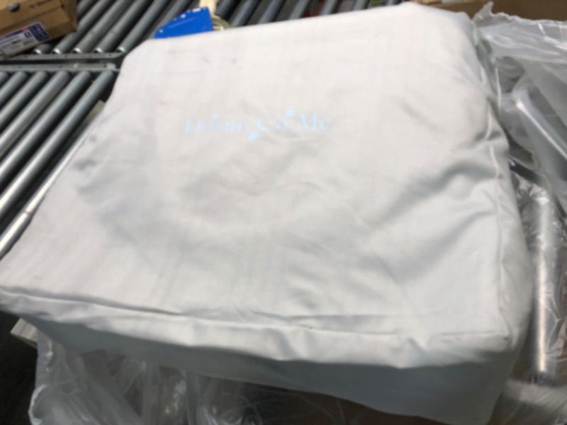 Photo 1 of Dream On Me Traveler Portable Bassinet in Starlight Blue, Lightweight and Breathable Mesh Design, Easy to Clean and Fold Baby Bassinet - Carry Bag Included