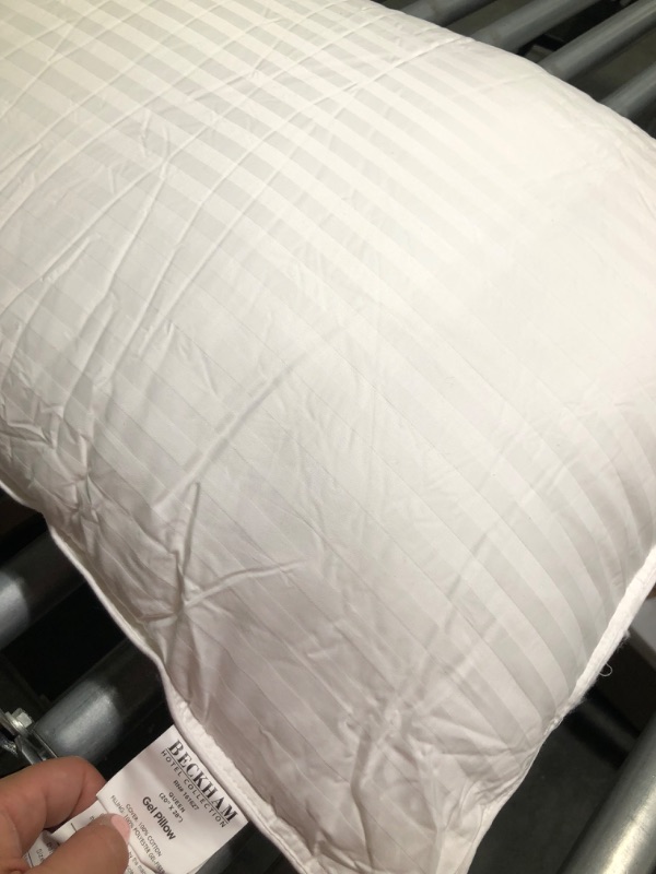 Photo 4 of Beckham Hotel Collection Bed Pillows for Sleeping - Queen Size - Soft Allergy Friendly, Cooling, Luxury Gel Pillow for Back, Stomach or Side Sleepers