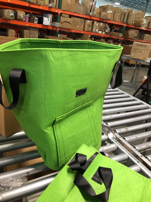 Photo 1 of 7Penn Fabric Garden Plant Pots, 10gal - 6pk Green Cloth Plant Pots Breathable Garden Bags with Access Window and Handles
