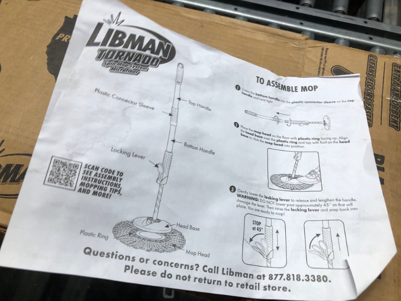 Photo 2 of 
Libman Tornado Spin Mop System Plus 1 Refill Head | Mop and Bucket with Wringer Set | Floor Mop | Libman Mop | Mops for Floor Cleaning | Hardwood Floor Mop...