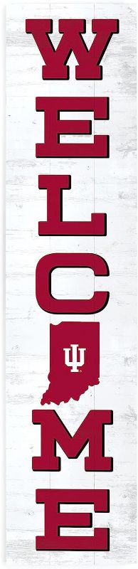 Photo 1 of 
P. Graham Dunn Welcome Indiana University NCAA 47 x 10.5 Birch Wood Vertical Porch Leaner Sign