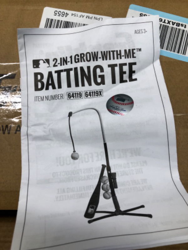 Photo 3 of Franklin Sports Grow-with-Me Kids Baseball Batting Tee + Stand Set for Youth + Toddlers - Youth Baseball, Softball + Teeball Hitting Tee Set for Boys + Girls