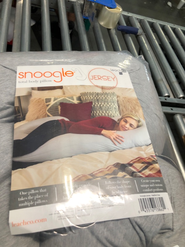 Photo 3 of Leachco Snoogle Chic Jersey Total Body Pillow - Heather Gray