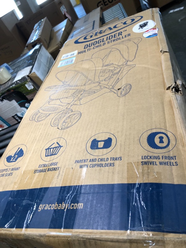 Photo 1 of Graco DuoGlider Double Stroller | Lightweight Double Stroller with Tandem Seating, Glacier