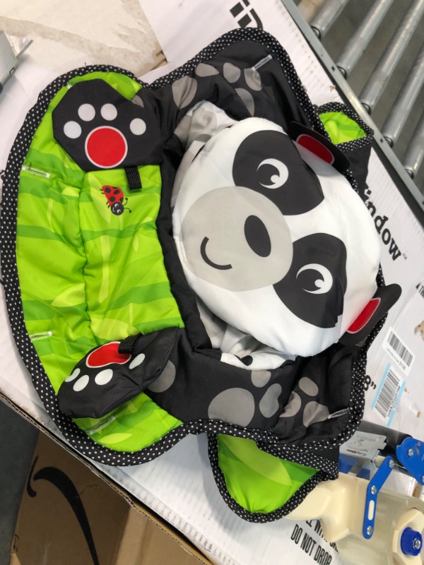 Photo 2 of Fisher-Price Portable Baby Chair Sit-Me-Up Floor Seat with Developmental Toys and Crinkle & Squeaker Seat Pad, Panda Paws