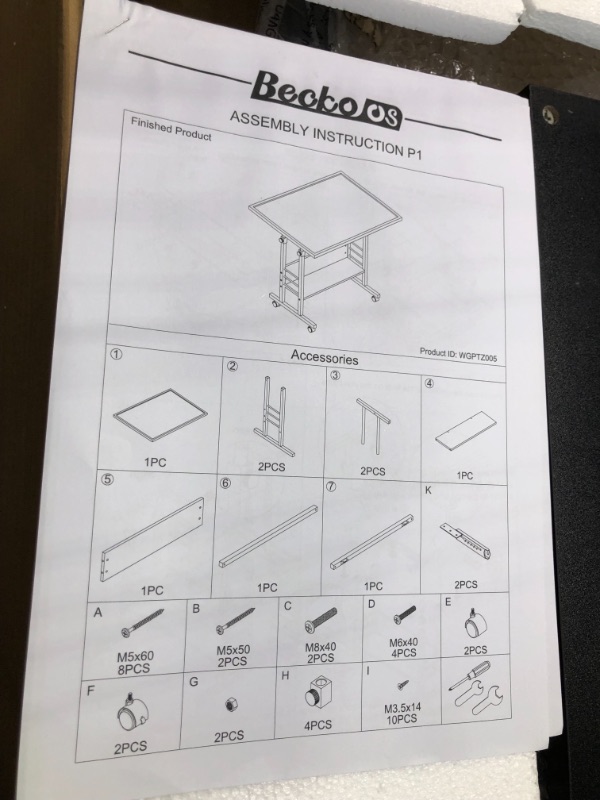 Photo 3 of Becko US Jigsaw Puzzle Table Puzzle Board with Cover Puzzle Easel Tilting Table with Height Adjustment for Up to 1500 Pieces, Enclosed with 4 Wheels