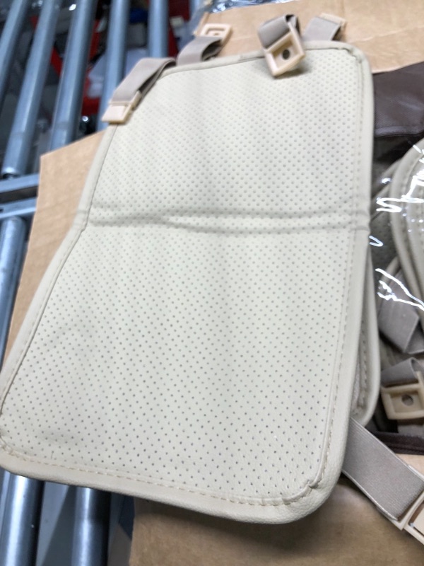 Photo 1 of Black Panther 1 Pair Car Seat Covers, Luxury Car Protectors, Universal Anti-Slip Driver Seat Cover with Backrest,Diamond Pattern (Beige) Diamond Pattern - Beige