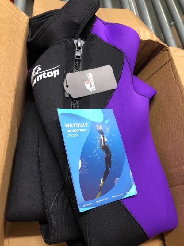 Photo 2 of Owntop Wetsuit for Men 3mm Neoprene Full Body Mens Wet Suit Protection Front Zip Keep Warm in Cold Water Surfing Diving Suit