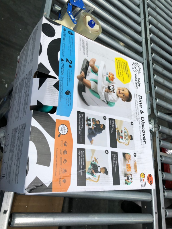 Photo 1 of Baby Einstein Dine & Discover Multi-Use Booster Feeding & Floor Activity Seat with Self-Storing Tray Sea of Support