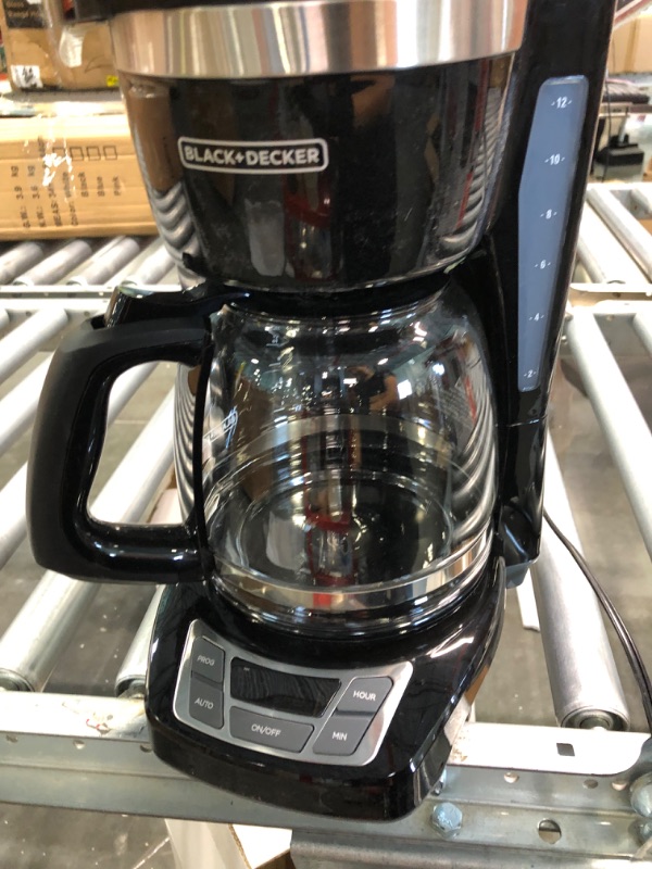 Photo 2 of Black+Decker CM1160B 12-Cup Programmable Coffee Maker, Black/Stainless Steel