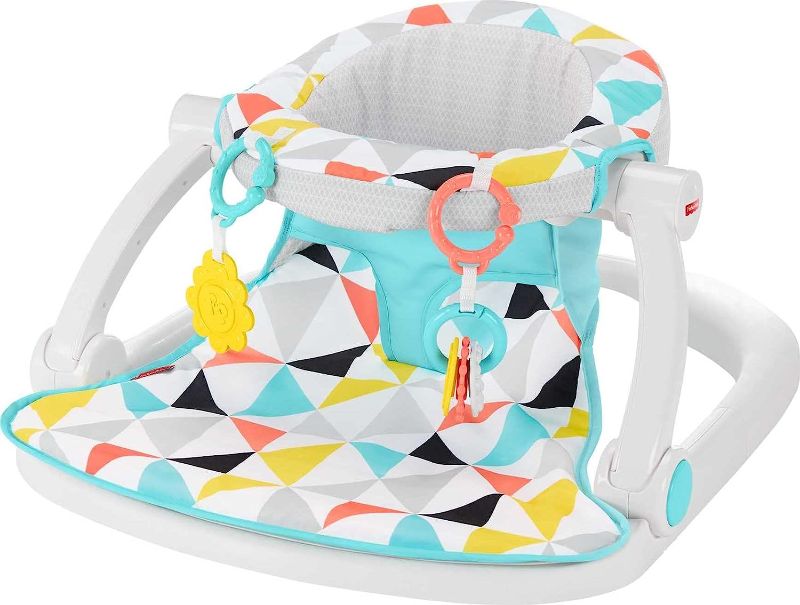 Photo 1 of Fisher-Price Portable Baby Chair Sit-Me-Up Floor Seat with Developmental Toys & Machine Washable Seat Pad, 