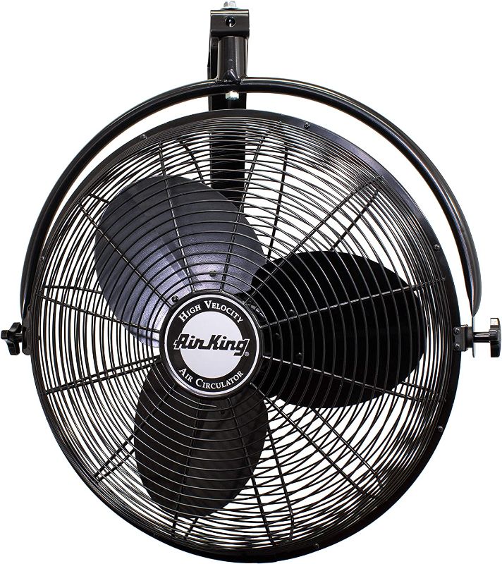 Photo 1 of Air King 9020 1/6 HP Industrial Grade Wall Mount Fan, 20-Inch,Black