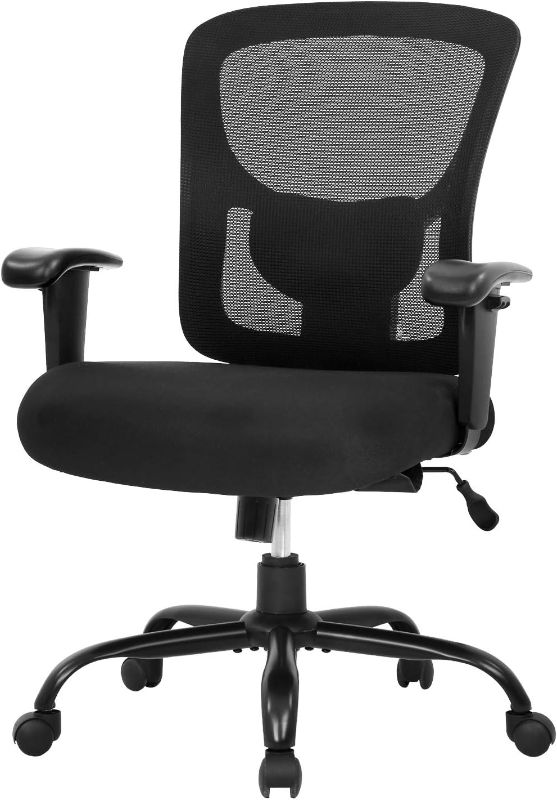 Photo 1 of Big and Tall Office Chair 400lbs Desk Chair Mesh Computer Chair with Lumbar Support Wide Seat Adjust Arms Rolling Swivel High Back Task Executive Ergonomic Chair for Home Office (Black)
may missing screws