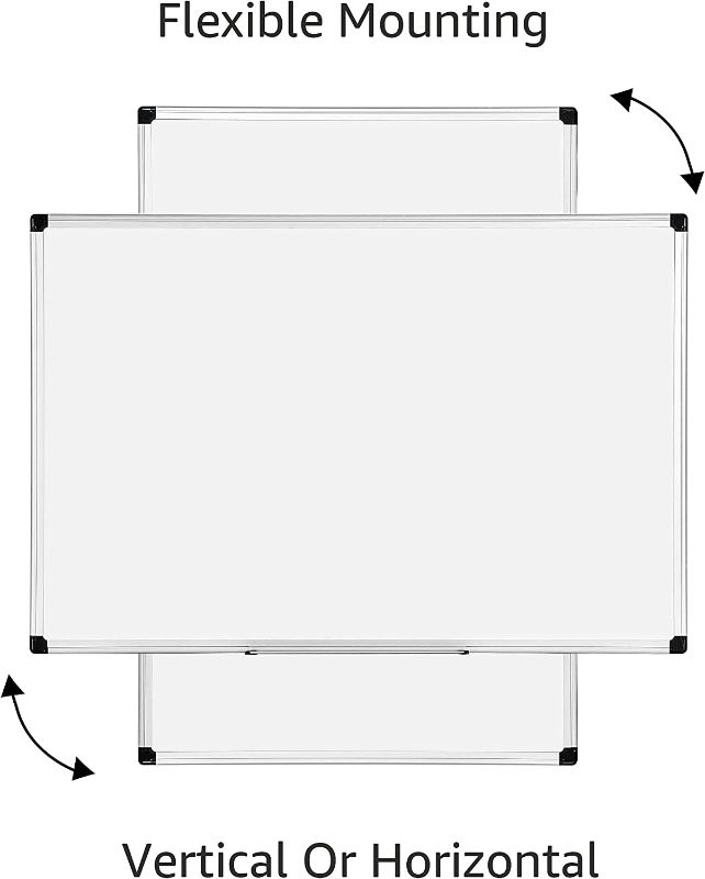 Photo 1 of Amazon Basics Magnetic Dry Erase White Board, 36 x 24