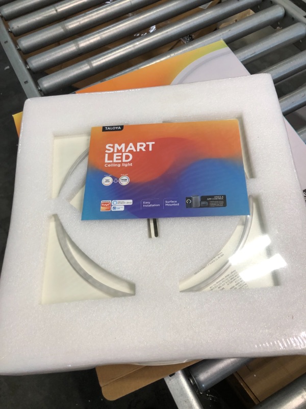 Photo 1 of Taloya Alexa Ceiling Light Smart, WiFi, Compatible with Google, 15.8 Inch Modern Dimmable Flush Mount LED Light Fixture for Living Room Office Kitchen, 28W RGBW 15.8 Inch-28W