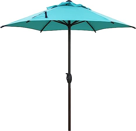 Photo 1 of Abba Patio Patio Umbrella Outdoor Umbrella Patio Market Table Umbrella with Push Button Tilt and Crank for Garden, Lawn, Deck, Backyard & Pool
