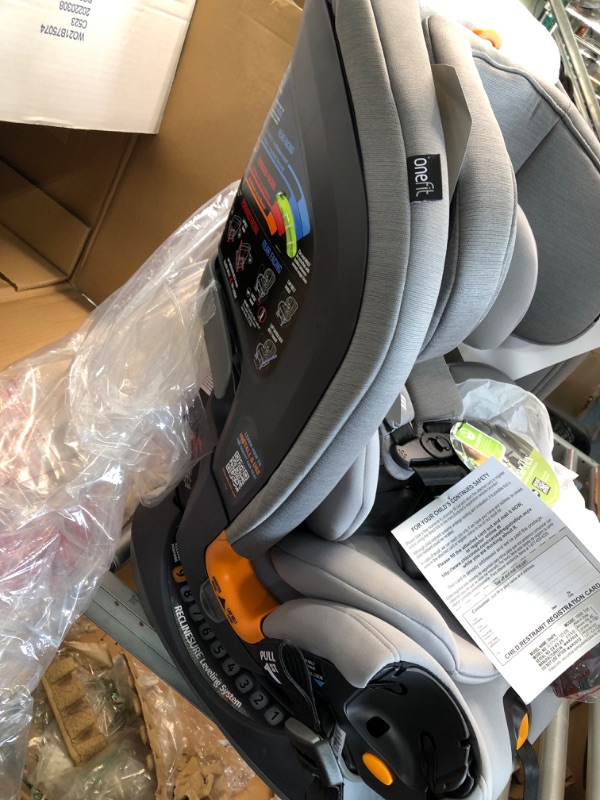 Photo 2 of Chicco OneFit ClearTex All-in-One Car Seat, Rear-Facing Seat for Infants 5-40 lbs, Forward-Facing Car Seat 25-65 lbs, Booster 40-100 lbs, Convertible Car Seat | Drift/Grey