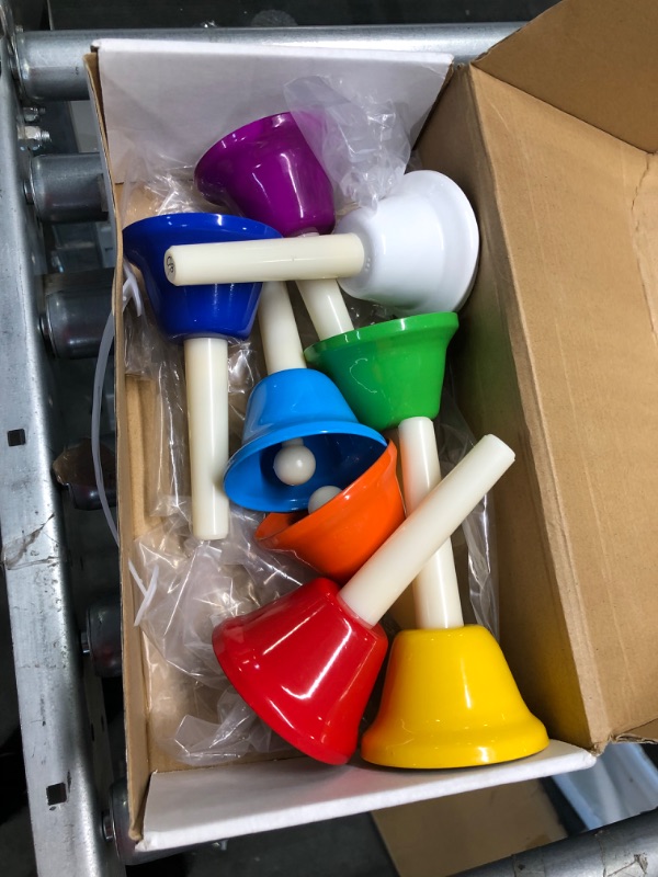 Photo 2 of 
8 Note Hand Bells for Kids, Musical Handbells Set Colorful Hand Bells Instruments Music Bells for Toddlers Children Adults Bells Musical Toy Percussion...