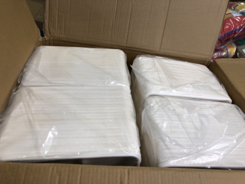 Photo 1 of 500 Pack 5 Compartment Plates, 100% Compostable Paper Plate, 10.25*8.5 inch Disposable School Lunch Trays, Eco-Friendly Bagasse Plates for School Lunch, Buffet, and Party , Perfect for Boys and Girls 500 5 compartment plates