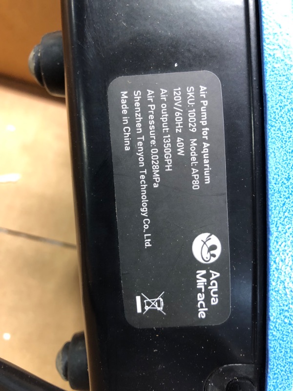 Photo 3 of AquaMiracle Linear Air Pump AP-40/AP-60/AP-80/AP-160 for Pond Aeration, Septic Air Pump, Hydroponic Air Pump, 635/950/1350/2550GPH, for Pond, Waste Treatment, Aquarium, Fish Farm, Seafood Restaurant