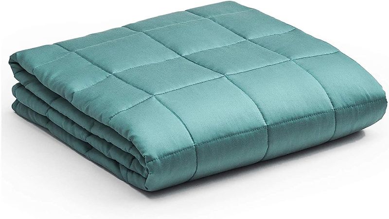 Photo 4 of YnM Exclusive Cooling Weighted Blanket with Bamboo Viscose, Smallest Compartments, Bed Blanket for Two Persons of lbs, Ideal for Queen/King Bed (60x80...