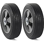 Photo 1 of 
(2-Pack) AR-PRO 8" x 2" Flat Free Solid Rubber Wheel Assemblies with Bearings 1/2" Bore - Replacement Hand Truck Wheels - Heavy-Duty Solid Rubber Wheels 290 lbs Load Capacity(2-Pack) AR-PRO 8" x 2" Flat Free Solid Rubber Wheel Assemblies with Bearings 1/