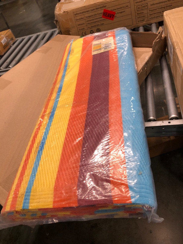Photo 1 of BalajeesUSA Outdoor Patio Rugs clearance 6'x9' (183 cm x 274 cm) Multi Color 20270 6 ft x 9 ft Multi