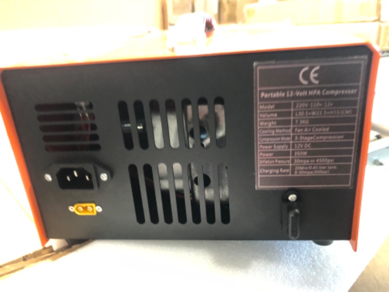 Photo 1 of PCP Air Compressor 1.5 L Portable High Pressure Pump Compressor Transformer Airgun Pneumatic Rifle Inflator, Powered by Car 12V DC or Home 110V-240V AC, 4500Psi/30Mpa
unable to test
