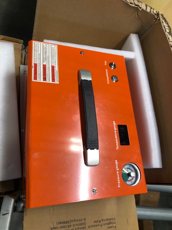 Photo 3 of PCP Air Compressor 1.5 L Portable High Pressure Pump Compressor Transformer Airgun Pneumatic Rifle Inflator, Powered by Car 12V DC or Home 110V-240V AC, 4500Psi/30Mpa
unable to test
