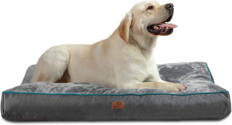 Photo 1 of BEDSURE Waterproof Dog Beds for Extra Large Dogs - 4 inch Thick Up to 100lbs XL Dog Bed with Removable Washable Cover, Pet Bed Mat Pillows, Grey