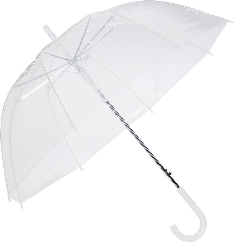 Photo 1 of Amazon Basics Clear Bubble Umbrella, Round, rst real star umbrella clear