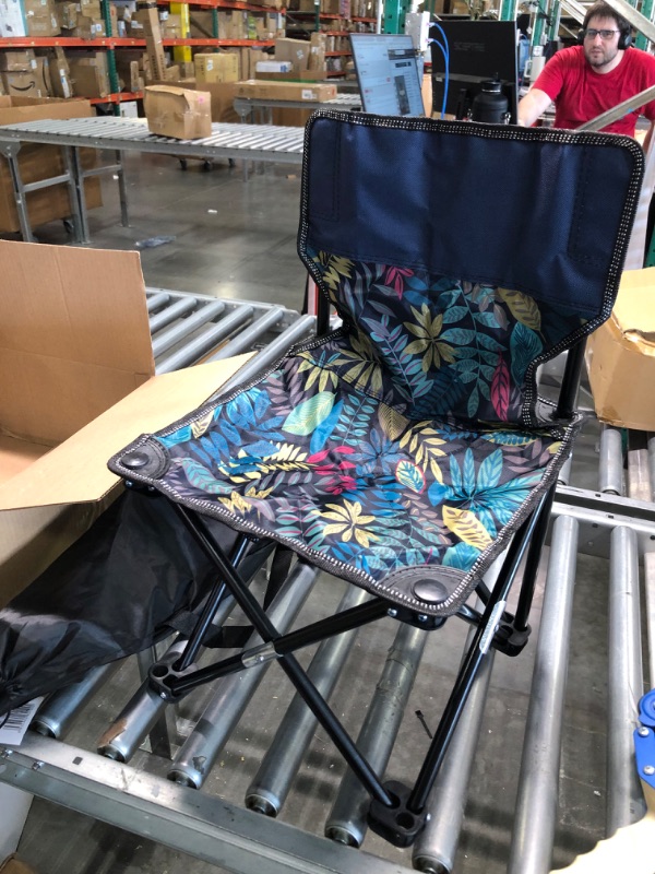 Photo 1 of AyaleHw Fishing Chairs, Folding Chairs Heavy-Duty Oversize Camping Chair Round Moon Saucer Chair Padded Folding Chair