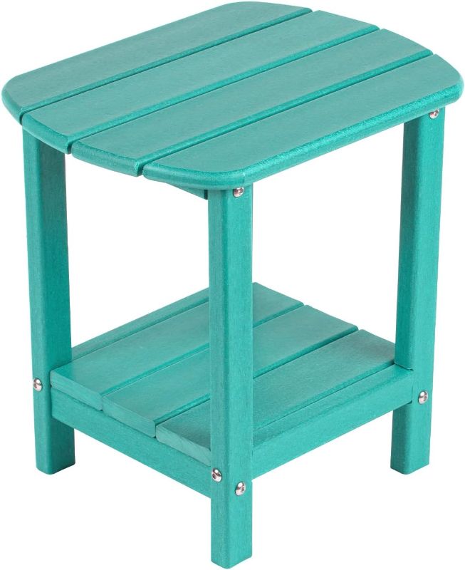 Photo 1 of 
nalone Adirondack Side Table 16.5" Outdoor Side Table HDPE Plastic Double Adirondack End Table Small Table for Patio