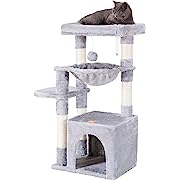 Photo 1 of 
Heybly Cat Tree for Indoor Cats, Cat Tower condo for Kitten, Cat House with Padded Plush Perch, Cozy Hammock and Sisal Scratching Posts, Light Gray HCT003SWHeybly Cat Tree for Indoor Cats, Cat Tower condo for Kitten, Cat House with Padded Plush Perch, Co