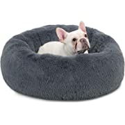 Photo 1 of  Calming Dog Bed for Small Dogs - Donut Washable Small Pet Bed, 23 inches Anti Anxiety Round F…