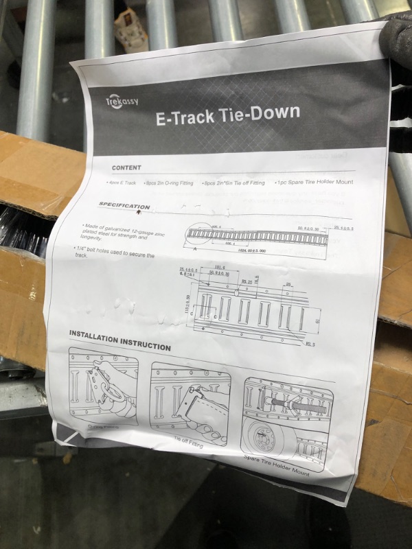 Photo 4 of 
Trekassy E Track Tie-Down Rail Kit - 21 Pieces: 4 Pack 5ft Horizontal E-Track Rails & 17 E Track Tie Down Accessories for Truck Bed, TrailersTrekassy E Track Tie-Down Rail Kit - 21 Pieces: 4 Pack 5ft Horizontal E-Track Rails & 17 E Track Tie Down Accesso