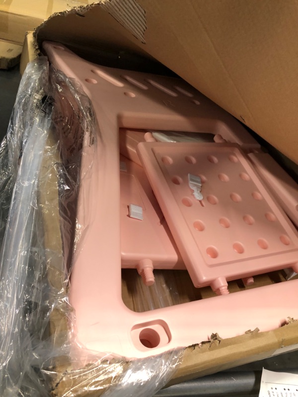Photo 1 of Baby High Chair, with Feeding Tray Children's Dining Chair, Safe and Solid Shape Structure Design, Easy to Clean, Can be Directly Washed-Pink