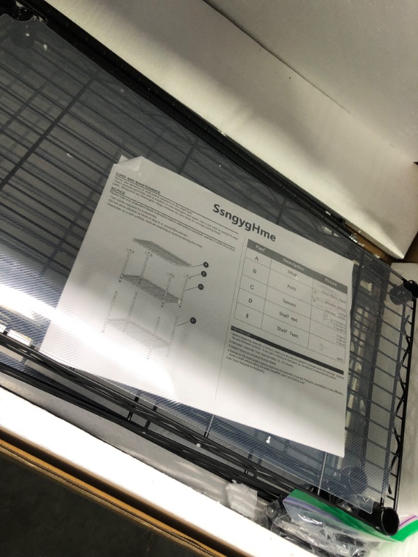 Photo 2 of Adjustable NSF-Certified Metal Shelf Wire Shelving Unit Storage for Small Places Restaurant Garage Pantry Kitchen Garage Rack (Chrome, 21.5L x 11.6W x 47.6H) 21.5L x 11.6W x 47.6H Chrome