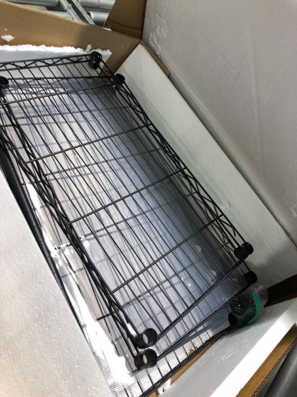 Photo 1 of Adjustable NSF-Certified Metal Shelf Wire Shelving Unit Storage for Small Places Restaurant Garage Pantry Kitchen Garage Rack (Chrome, 21.5L x 11.6W x 47.6H) 21.5L x 11.6W x 47.6H Chrome