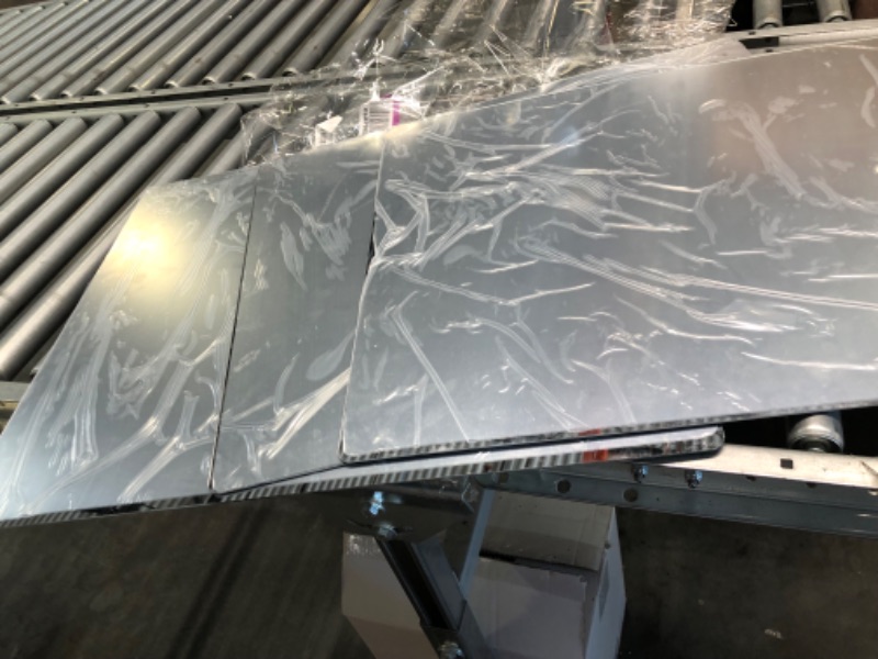 Photo 5 of 304 Stainless Steel Mirror Polished Plate Sheet, 200MM x 300MM x 0.6MM 304 DIY Stainless Steel Plate Film Protection 200X300MM Thickness: 0.6MM 3 pack