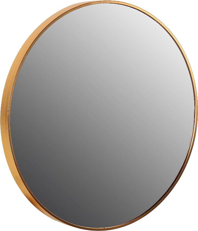 Photo 1 of Cortesi Home Opra Round Mirror, 20", Brushed Gold Metal Frame,CH-MR347001