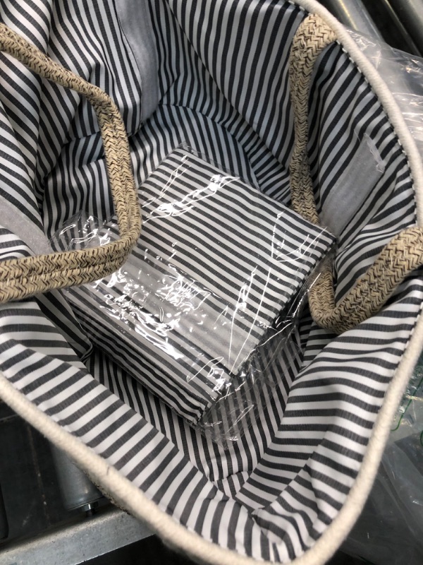 Photo 1 of Baby Diaper Caddy Organizer, Stylish Cotton Rope Baby Basket Nursery Storage Organizer for Changing Table, Maliton Extra Large Diaper Caddy for Baby Stuff, Baby Registry Must Haves