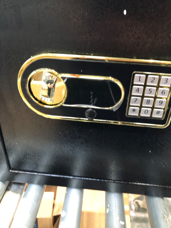 Photo 1 of 2.6 Cub Security Depository Safe Box for Business, Digital Drop Slot Safe with Anti Fish Front Drop Box and Keypad, Drop locker Safe Box with LED light, External Battery Box for Home Money Mail Church