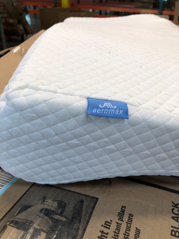 Photo 3 of AM AEROMAX 32" King Size Contour Memory Foam Pillow, Cervical Pillow for Neck Pain Relief, Neck Orthopedic Sleeping Pillows for Side, Back and Stomach Sleepers King - 32Lx16Wx(5"-5.5")H White