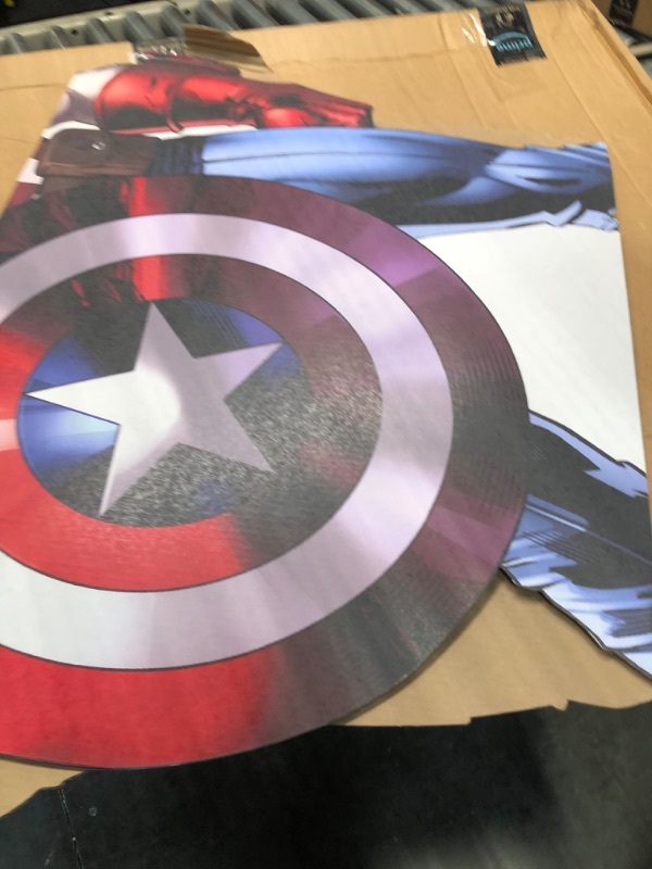 Photo 3 of Advanced Graphics Captain America Life Size Cardboard Cutout Standup - Marvel's Avengers Animated