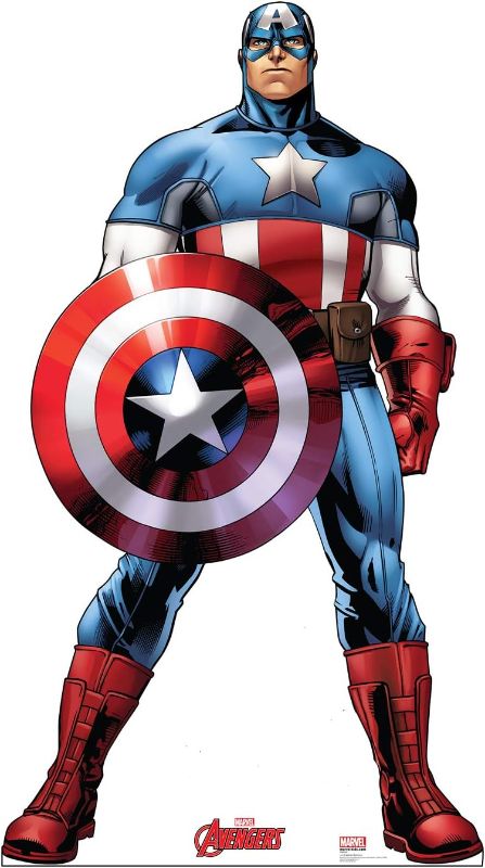 Photo 1 of Advanced Graphics Captain America Life Size Cardboard Cutout Standup - Marvel's Avengers Animated