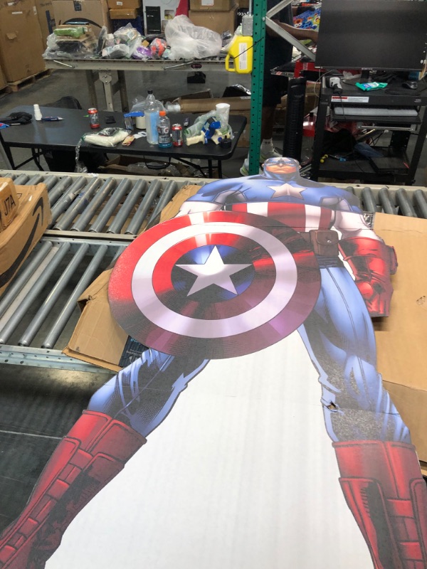 Photo 2 of Advanced Graphics Captain America Life Size Cardboard Cutout Standup - Marvel's Avengers Animated