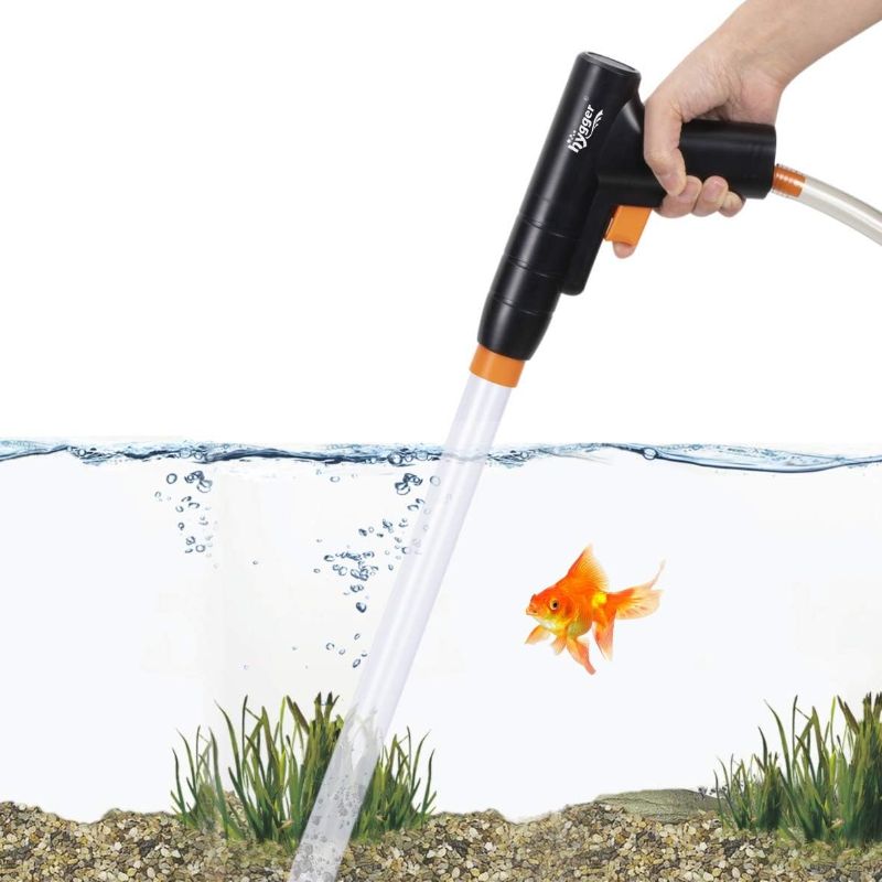 Photo 1 of hygger Aquarium Gravel Cleaner, New Quick Water Changer with Air-Pressing Button Fish Tank Sand Cleaner Kit Aquarium Siphon Vacuum Cleaner with Water Hose Controller Clamp