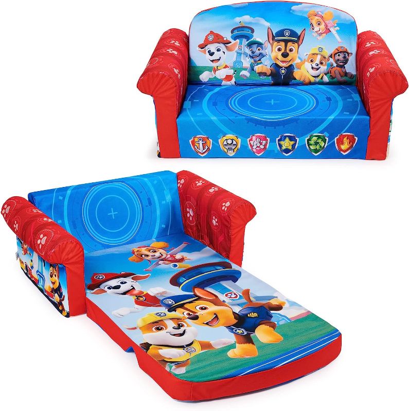 Photo 2 of Marshmallow Furniture, Children's 2-in-1 Flip Open Foam Compressed Sofa, PAW Patrol